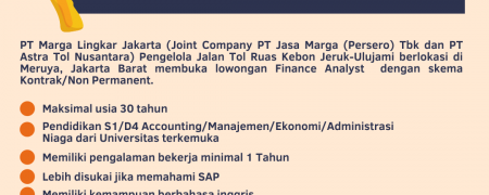 Lowongan Finance Analyst